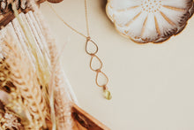 Load image into Gallery viewer, Yellow Quartz Drop Gold Necklace