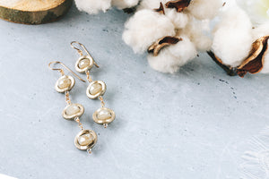 Soft Gold Crystal 14k Gold Filled Earrings As Seen On CW All American