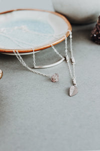 Minimalist Gemstone Sterling Silver THREE Necklace Set
