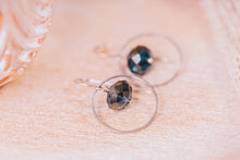 Load image into Gallery viewer, Montana Blue Crystal Sterling Silver Circle Earrings | As Seen On TV | So Help Me Todd