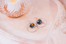 Load image into Gallery viewer, Montana Blue Crystal Sterling Silver Circle Earrings | As Seen On TV | So Help Me Todd