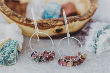 Load image into Gallery viewer, Raw Tourmaline Gemstone Sterling Silver Earrings