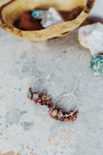 Load image into Gallery viewer, Raw Tourmaline Gemstone Sterling Silver Earrings