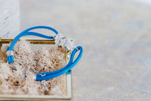 Load image into Gallery viewer, Herkimer Diamond Quartz Sterling Silver Suede Bracelet
