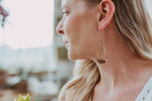 Load image into Gallery viewer, Rough Tourmaline Gemstone Rose Gold Filled Earrings