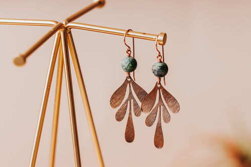 Kambaba Jasper Statement Earrings