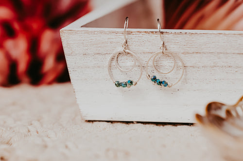 Crystal Wrapped Double Circle Earrings | Worn on TV | Firefly Lane