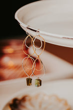 Load image into Gallery viewer, Labradorite Drop Mixed Metal Earrings | As Seen On Young &amp; the Restless