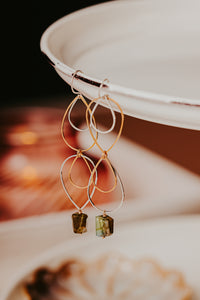 Labradorite Drop Mixed Metal Earrings | As Seen On Young & the Restless