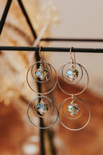 Load image into Gallery viewer, Crystal Drop Mixed Metal Earrings