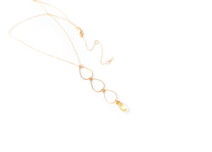 Yellow Quartz Drop Gold Necklace | As Seen On TV | Young & the Restless