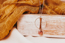 Load image into Gallery viewer, Strawberry Quartz Mixed Metal Necklace
