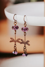 Load image into Gallery viewer, Amethyst Flight of the Dragonfly Earrings