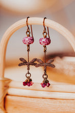 Load image into Gallery viewer, Rubies Flight of the Dragonfly Earrings