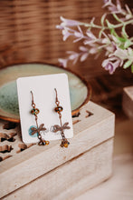 Load image into Gallery viewer, Toasted Caramel Flight of the Dragonfly Earrings