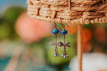 Load image into Gallery viewer, True Blue Flight of the Dragonfly Earrings