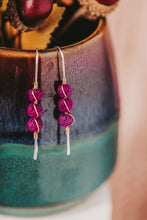 Load image into Gallery viewer, Lava Stone Bead Sterling Silver Rose Gold Filled Essential Oil Diffuser Earrings