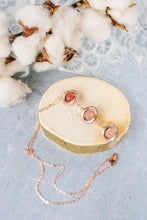 Load image into Gallery viewer, Ombre Strawberry Quartz Rose Gold Filled Necklace As Seen On The Young &amp; The Restless