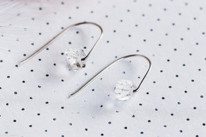 Herkimer Diamond Oxidized Sterling Silver Earrings
