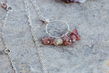Load image into Gallery viewer, Natural Strawberry Quartz Sterling Silver Pendant Necklace