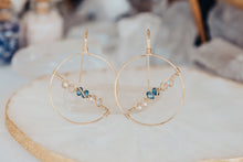 Load image into Gallery viewer, Crystal 14K Gold Filled Circle Threader Earrings | As Seen On The Young &amp; The Restless