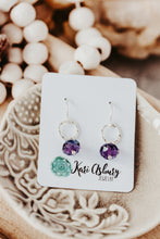 Load image into Gallery viewer, Hammered Silver Crystal Drop Earrings | As Seen On Lifetime&#39;s The Christmas Edition