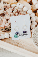 Load image into Gallery viewer, Hammered Silver Crystal Drop Earrings | As Seen On Lifetime&#39;s The Christmas Edition