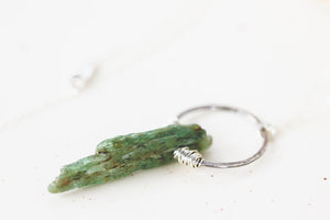 Raw Kyanite Sterling Silver Necklace