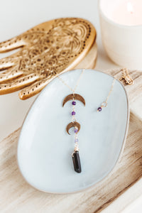Witch's Moon Amethyst 14k Gold Filled Necklace