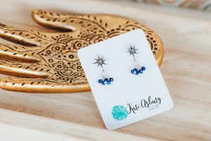 Lapis Lazuli Starburst Post Earrings