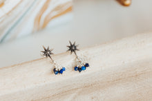 Load image into Gallery viewer, Lapis Lazuli Starburst Post Earrings