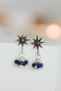 Lapis Lazuli Starburst Post Earrings