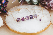 Load image into Gallery viewer, Amethyst 14k Gold Filled Bar Necklace