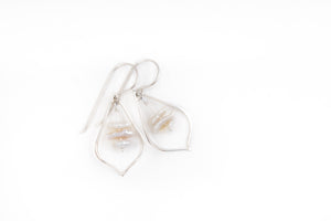 Keishi Pearl Sterling Silver Arabesque Earrings