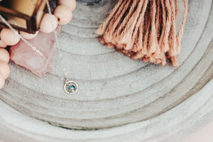 Green Shimmer Crystal Necklace