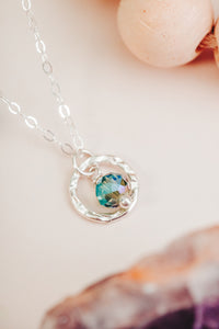 Green Shimmer Crystal Necklace