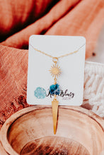 Load image into Gallery viewer, Sunburst Apatite Gemstone 14k Gold Filled Necklace | Worn on TV | So Help Me Todd | Firefly Lane