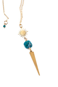 Sunburst Apatite Gemstone 14k Gold Filled Necklace | Worn on TV | So Help Me Todd | Firefly Lane