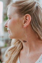 Load image into Gallery viewer, Rough Tourmaline Gemstone Rose Gold Filled Earrings