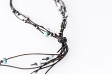 Load image into Gallery viewer, As Seen On Netflix Chambers Pearl and Gemstone Multi-Strand Leather Necklace with Silver Accents