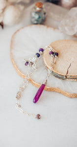 As Seen On Baby Daddy Purple Gemstone Necklace