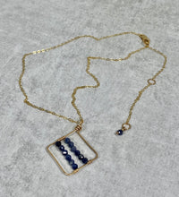 Load image into Gallery viewer, Gemstone Geometric Pendant 14k Gold Filled Necklace