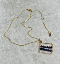 Load image into Gallery viewer, Gemstone Geometric Pendant 14k Gold Filled Necklace